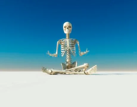 Skeleton yoga Stock Illustration