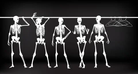 Skeletons In The Closet Stock Illustration