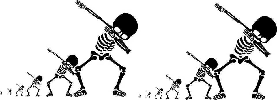 Skeletons dab Stock-Illustration