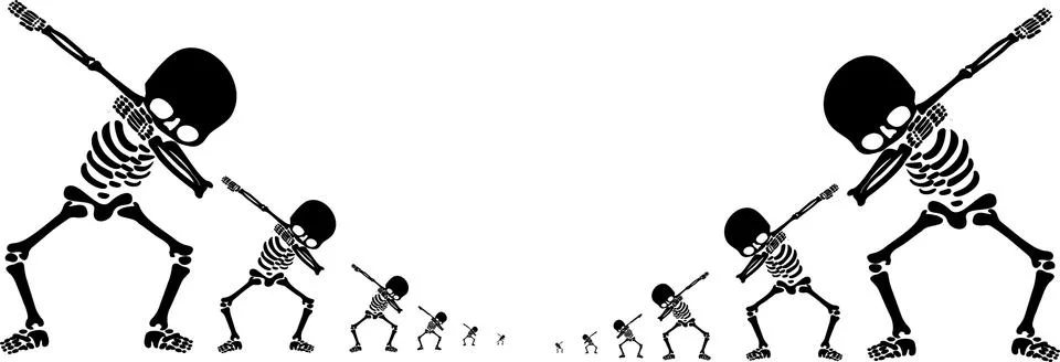 Skeletons dab Stock Illustration