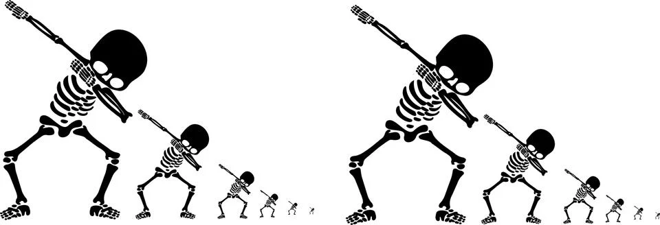 Skeletons dab Illustrazione stock