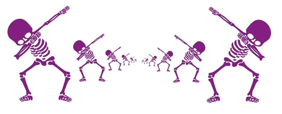 Skeletons dab Stock Illustration
