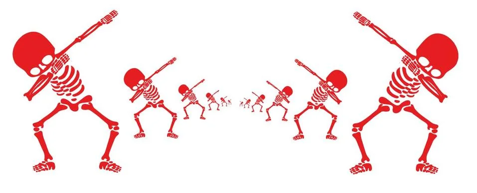 Skeletons dab Stock Illustration