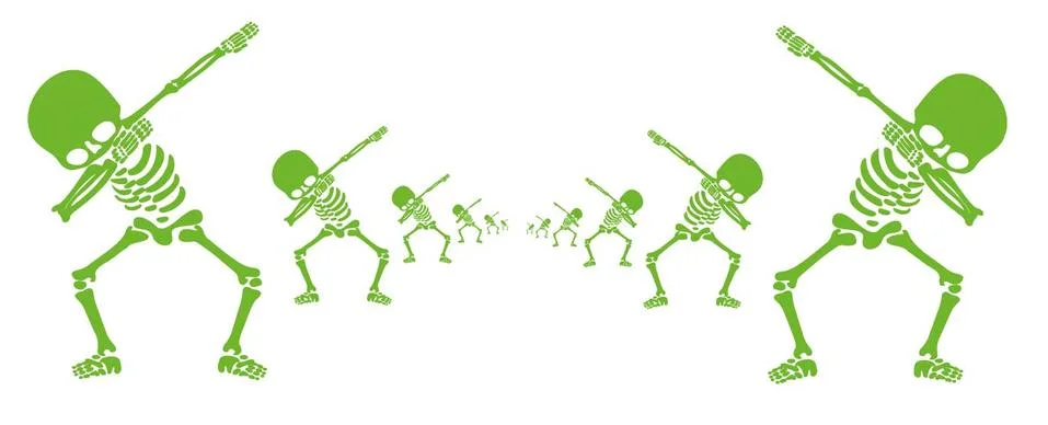 Skeletons dab Stock Illustration