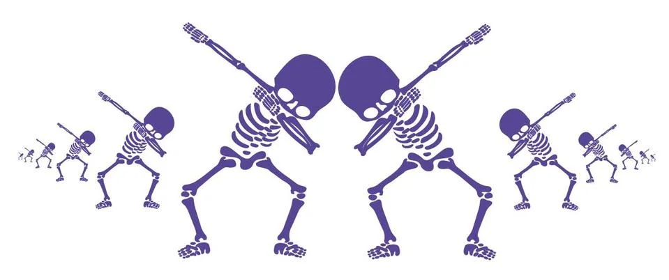 Skeletons dab Stock Illustration