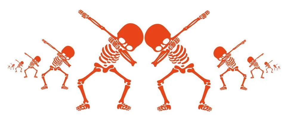 Skeletons dab Stock Illustration