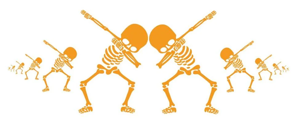 Skeletons dab Stock Illustration