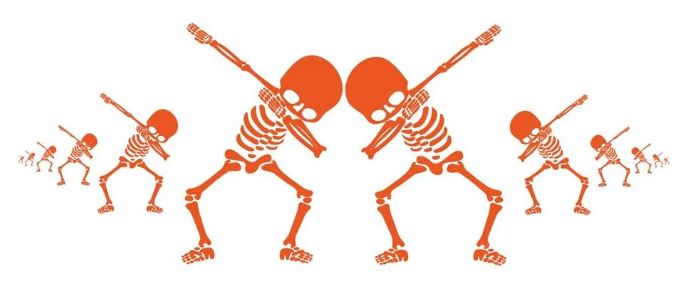 Skeletons dab Stock Illustration