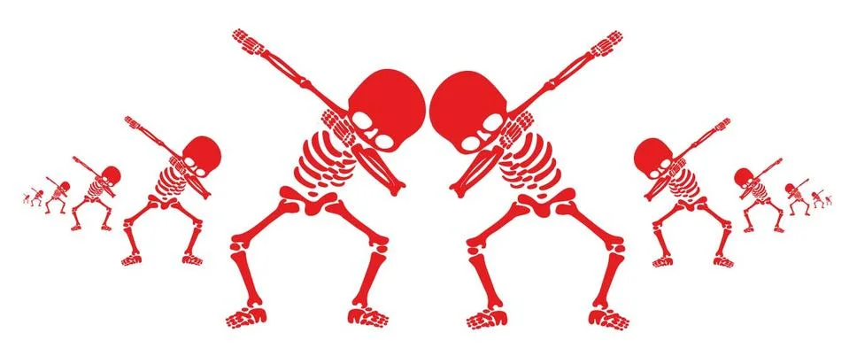 Skeletons dab Stock Illustration