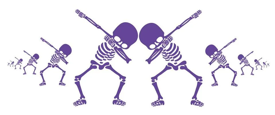 Skeletons dab Stock Illustration