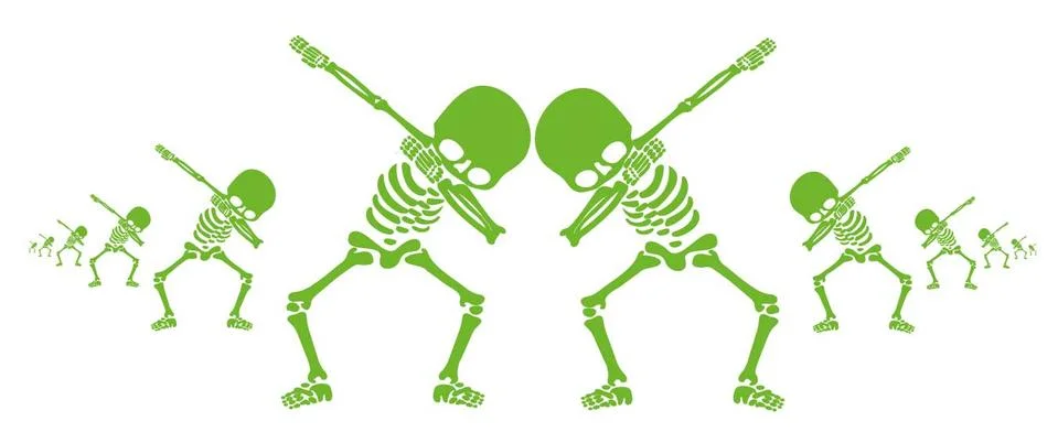 Skeletons dab Illustrazione stock