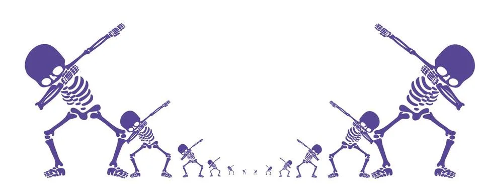 Skeletons dab Stock Illustration