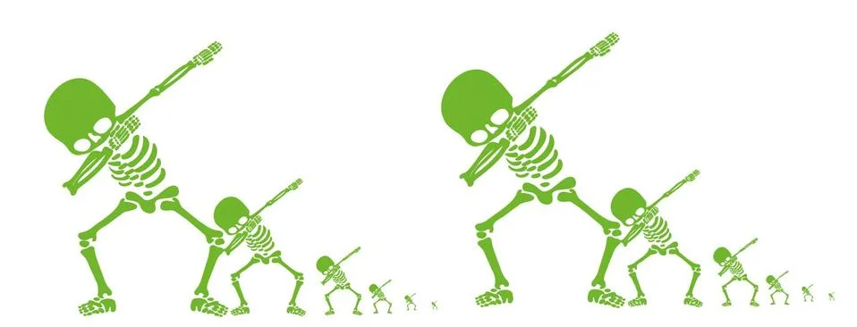 Skeletons dab 스톡 일러스트