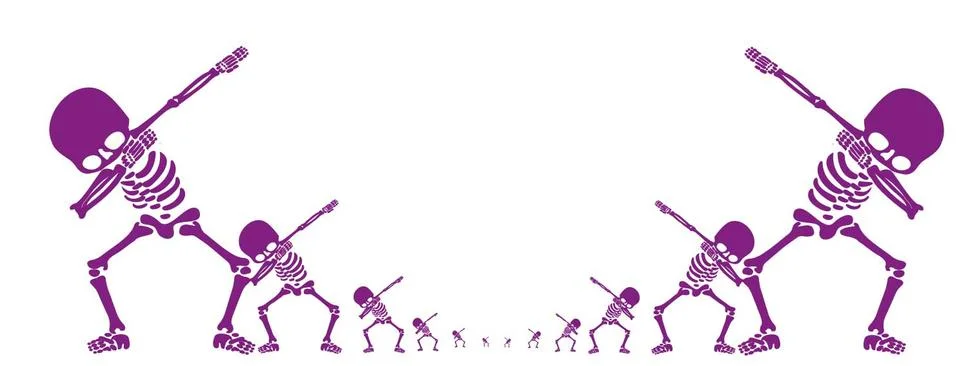Skeletons dab Stock Illustration
