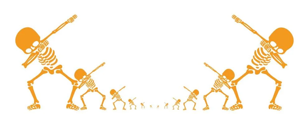 Skeletons dab Stock Illustration