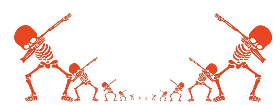 Skeletons dab Stock Illustration