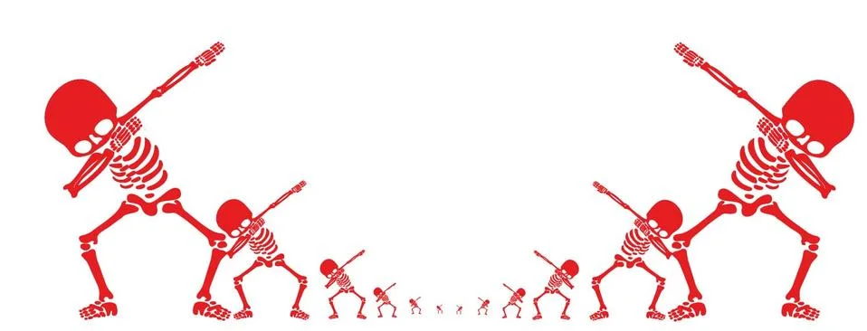 Skeletons dab Stock Illustration