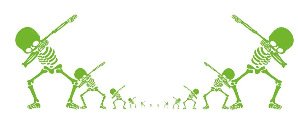 Skeletons dab Stock Illustration