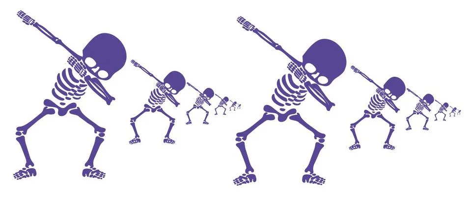 Skeletons dab Stock Illustration