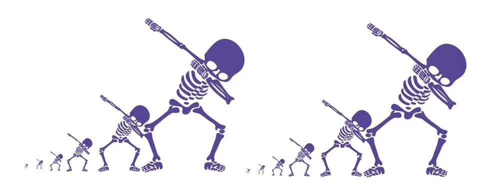 Skeletons dab Stock Illustration