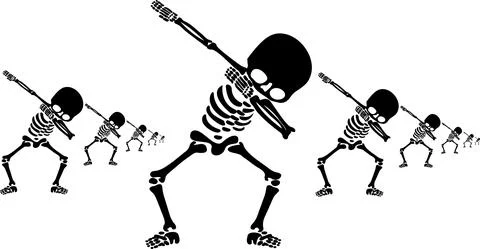 Skeletons dab Stock Illustration