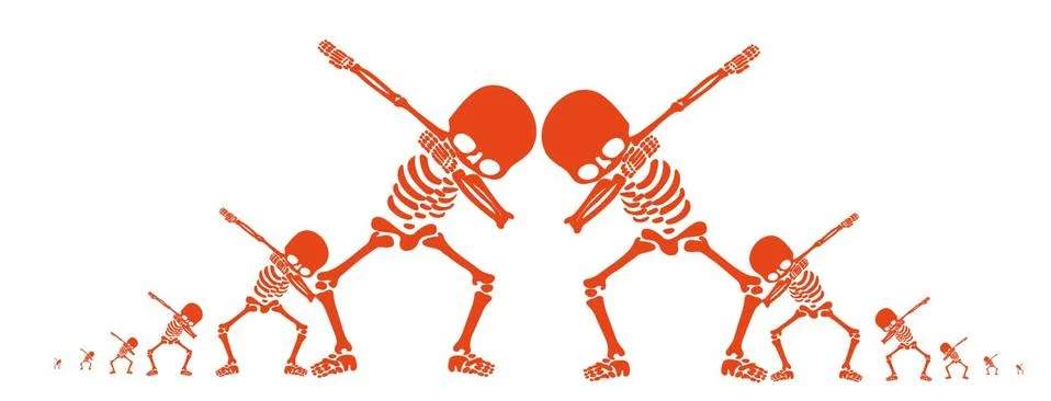 Skeletons dab Stock Illustration