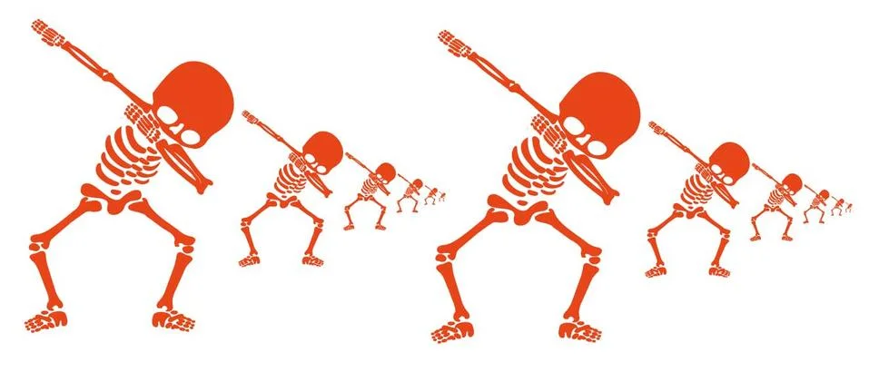 Skeletons dab Stock Illustration
