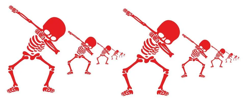 Skeletons dab Stock Illustration