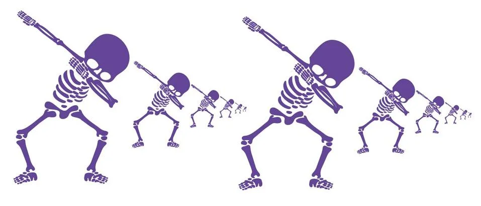 Skeletons dab Stock Illustration