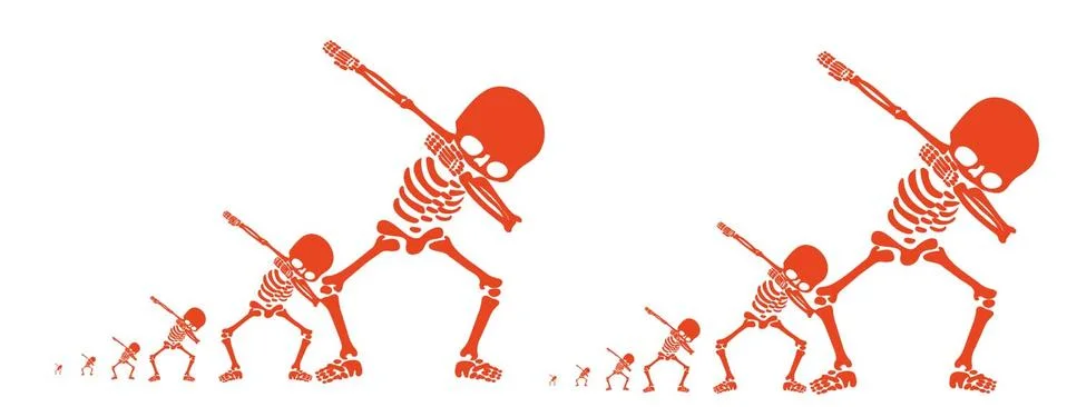 Skeletons dab Illustrazione stock