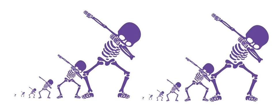Skeletons dab Stock Illustration