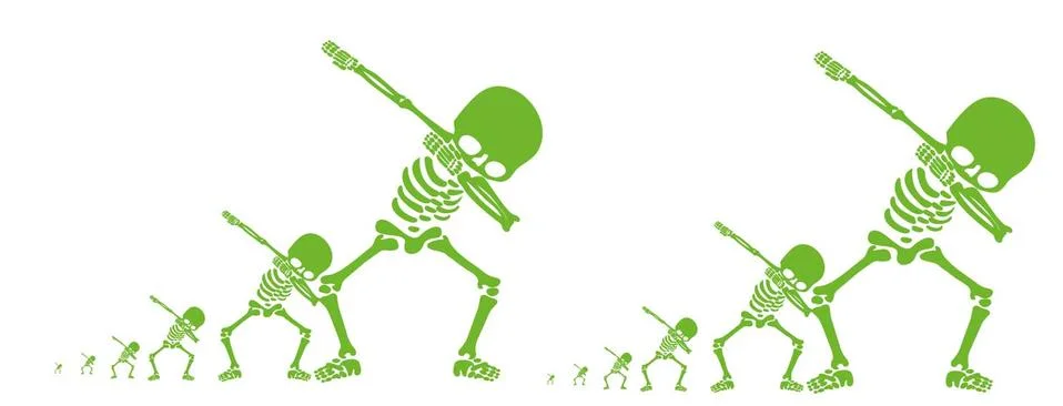 Skeletons dab Stock Illustration