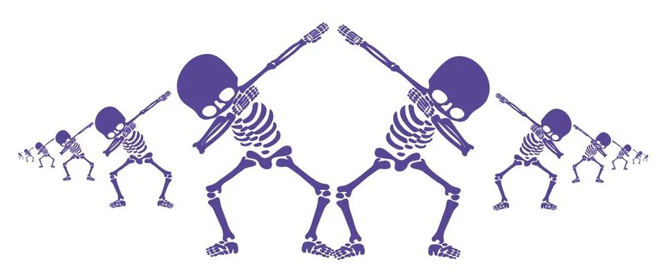 Skeletons dab Stock Illustration