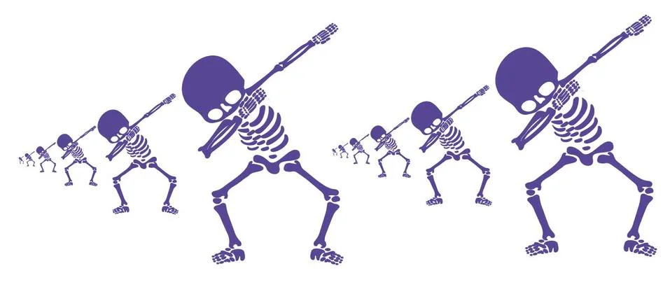 Skeletons dab Stock Illustration