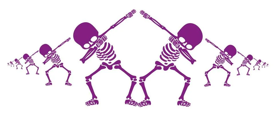 Skeletons dab Stock Illustration