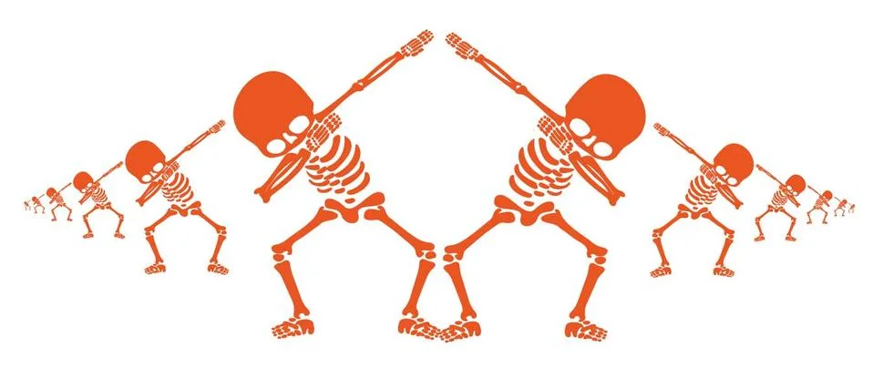 Skeletons dab Stock Illustration