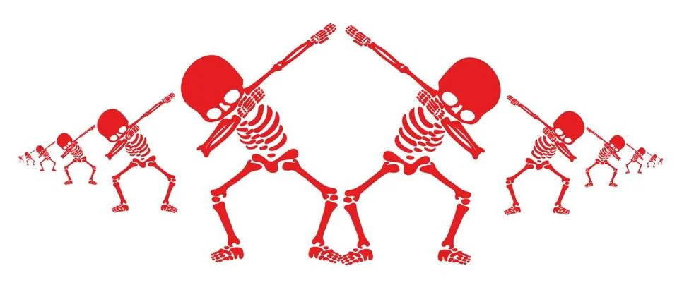 Skeletons dab Stock Illustration