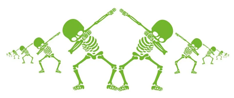 Skeletons dab Stock Illustration
