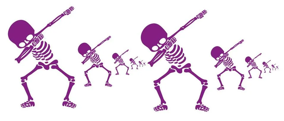 Skeletons dab Stock Illustration