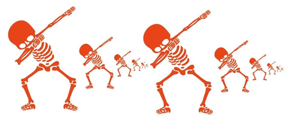 Skeletons dab Stock Illustration