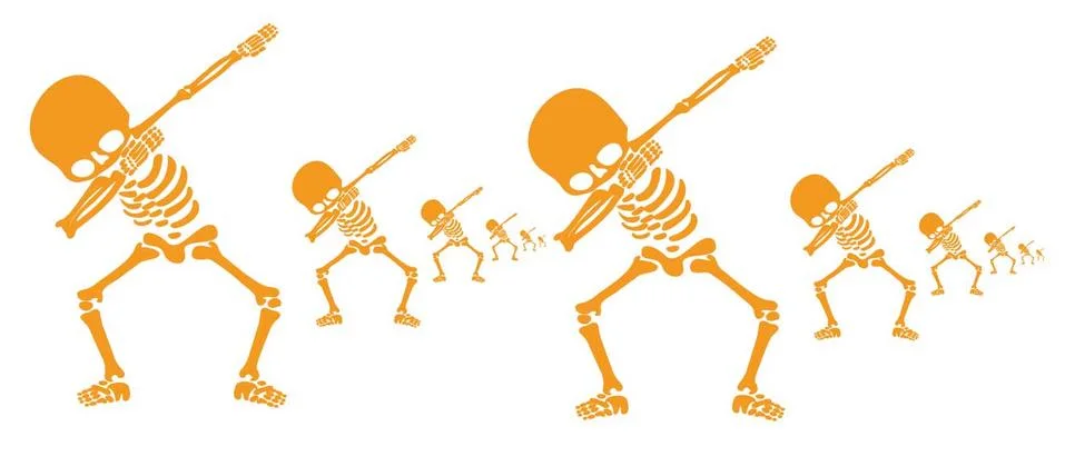 Skeletons dab Stock Illustration