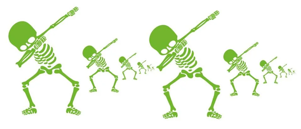 Skeletons dab Stock Illustration