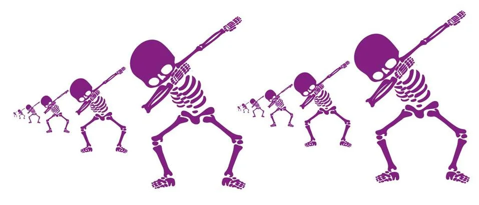 Skeletons dab Stock Illustration