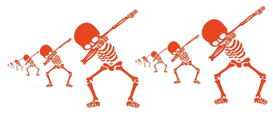 Skeletons dab Stock Illustration