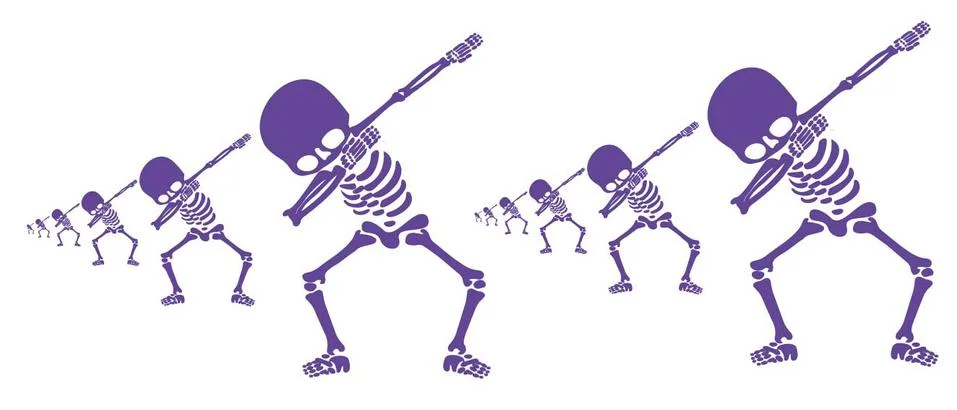 Skeletons dab 스톡 일러스트
