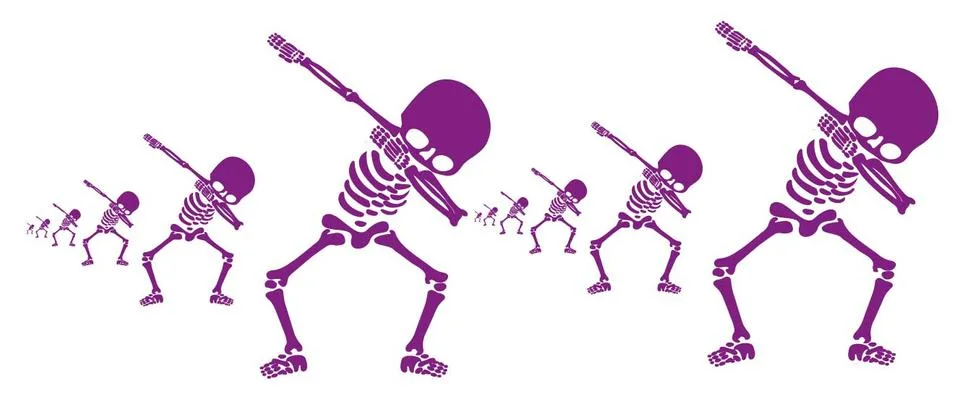 Skeletons dab Illustrazione stock