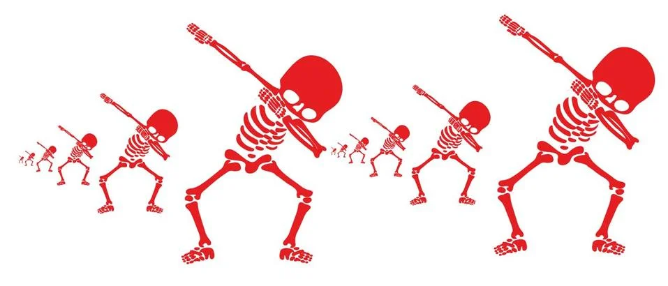 Skeletons dab Stock Illustration