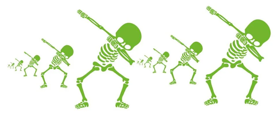 Skeletons dab Stock Illustration