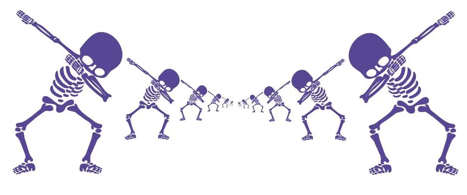 Skeletons dab Stock Illustration