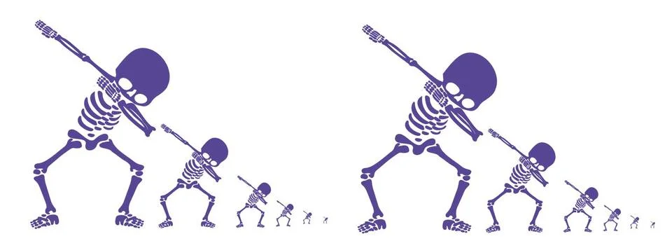 Skeletons dab Stock Illustration